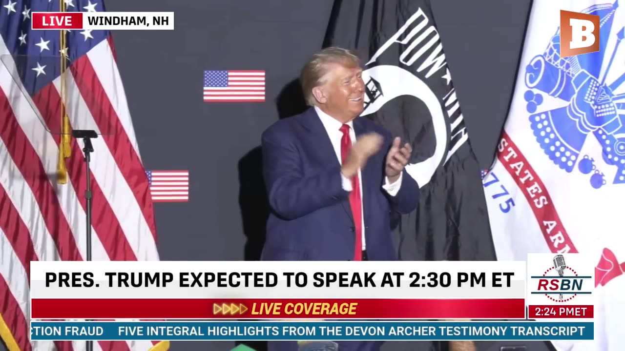 LIVE: Donald Trump Delivering Remarks in New Hampshire...