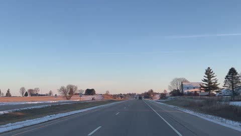 Beautiful view while driving despite the cold