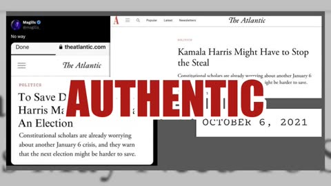 Fact Check: The Atlantic Did NOT Run Story 'To Save Democracy Harris May Need To Steal An Election'