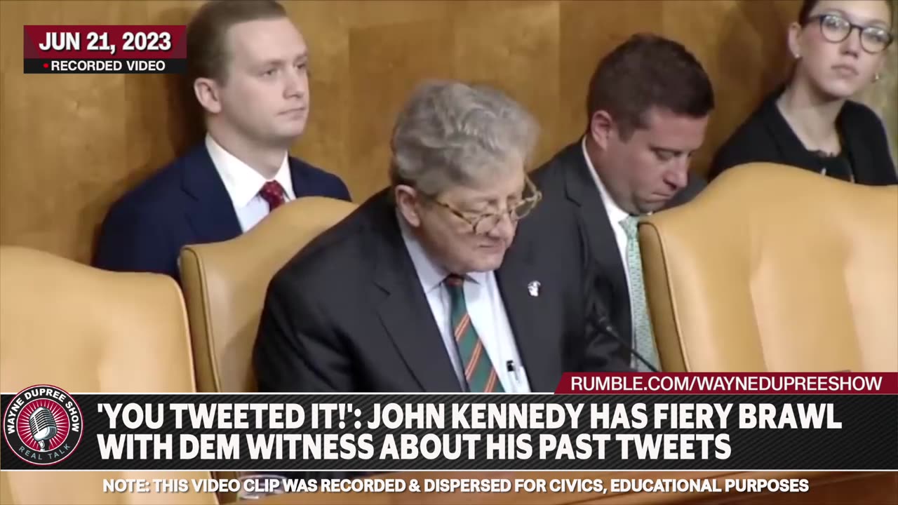 "Sen. Kennedy takes on Democrat witness at Senate Budget Committee hearing"