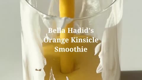 Bella Hadid’s Orange Kiniscle Smoothie by @bevsbybeverly