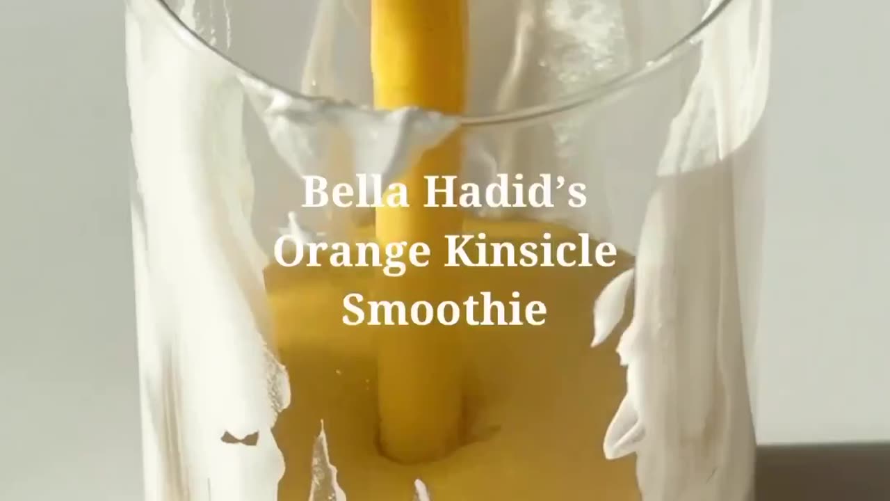 Bella Hadid’s Orange Kiniscle Smoothie by @bevsbybeverly