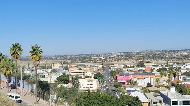 Downtown Tijuana & The San Diego Border Line..