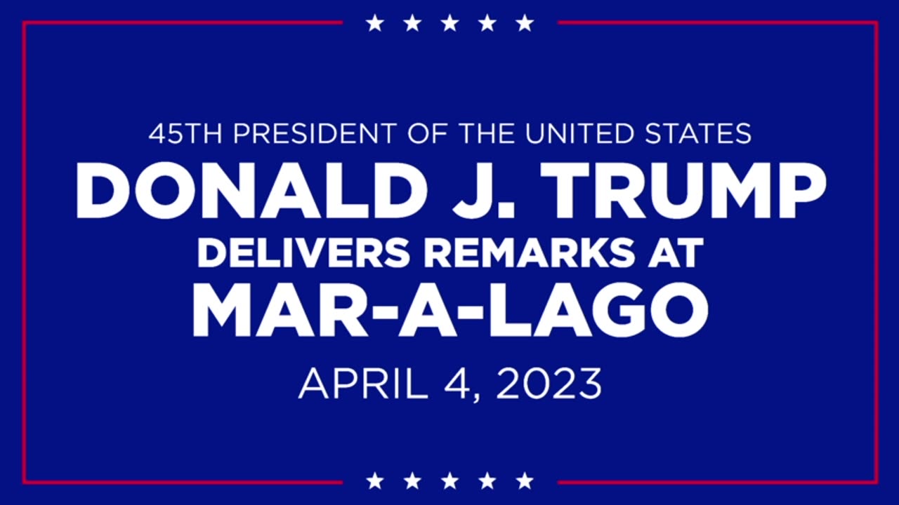45th President of the United States Donald J. Trump Delivers Remarks at Mar-a-Lago