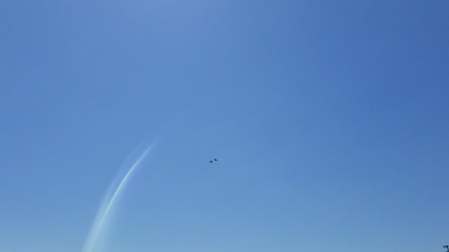 Military jets flyover