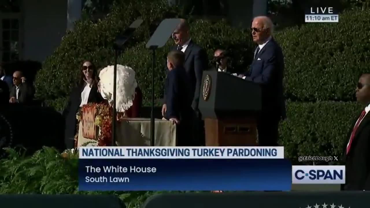 resident Biden pardons annual Thanksgiving turkey for final time.