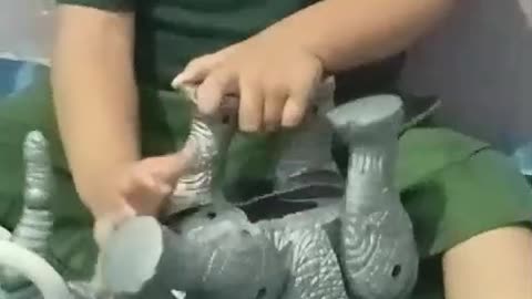 Playing with Elephant Toys