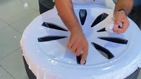 Painting design of automobile wheel hub pattern