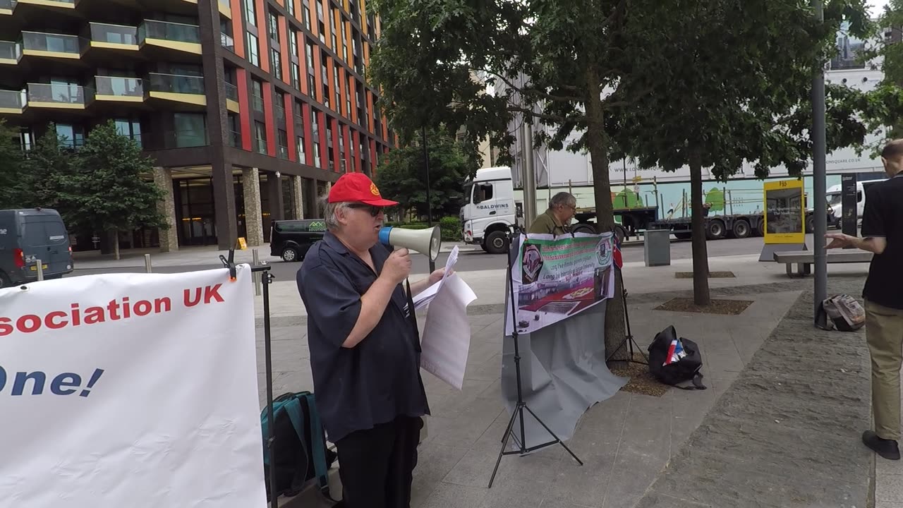 KFA UK Chairman Addresses Picket of US Embassy