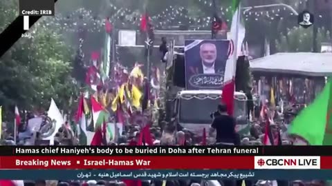 Funeral procession for Hamas leader draws thousands in Tehran