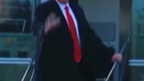 The president boarded the plane to campaign