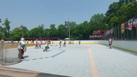 3 on 3 dek hockey action in Pittsburgh