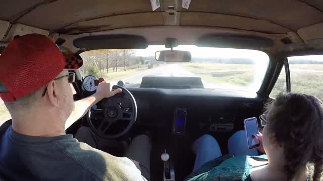 Taking my daughter and her fiancé for a ride on Christmas day in the 72 nova.