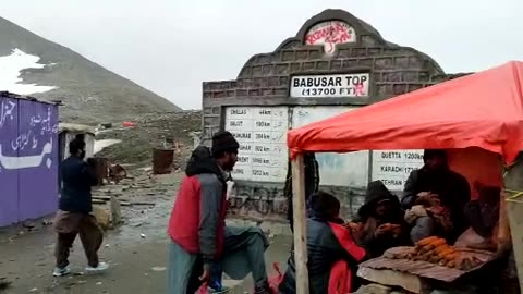 Babusar Top Pakistan Weather in June Snow falling