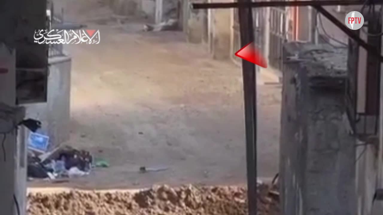 Al-Qassam Brigades Engineering Unit detonating an IZKIHIM NAFI' explosive device on a Zionist D9 bulldozer and damaging it, on the incursion axis in Tulkarm, West Bank, occupied Palestine, 7 Nov 2024