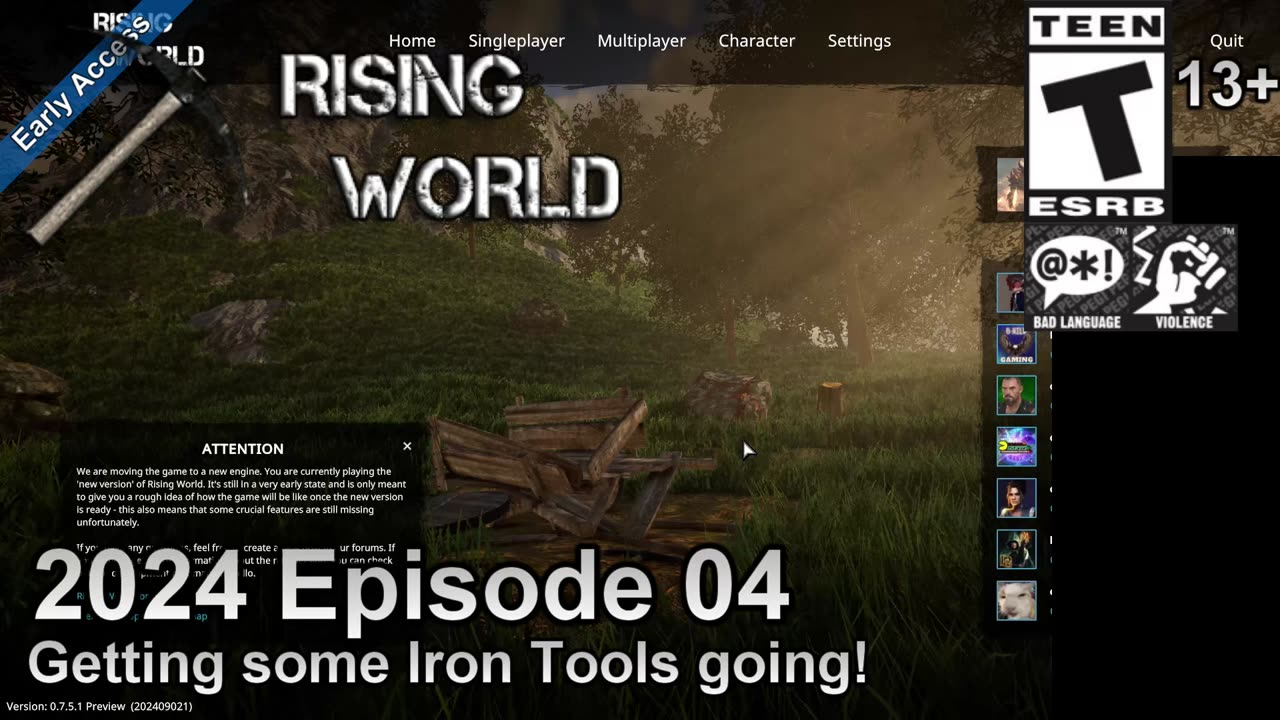 Rising World (Unity Version) (2024 Episode 04) Getting some Iron Tools going!