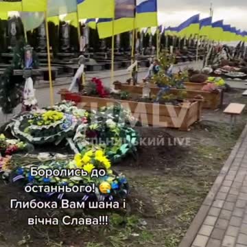 Cemeteries and funerals are being posted by Ukrainians.