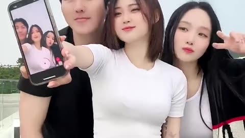 Cute Girls are making funny video