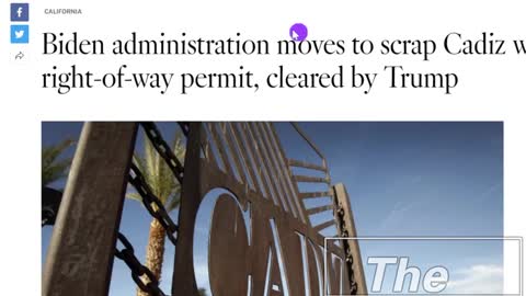 Biden Cuts Water Pipeline Project To California During A Drought