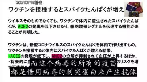 日本🇯🇵醫學教授在今年7月份已經知道為什麼疫苗後血壓會升高了，與ACE2受體有關