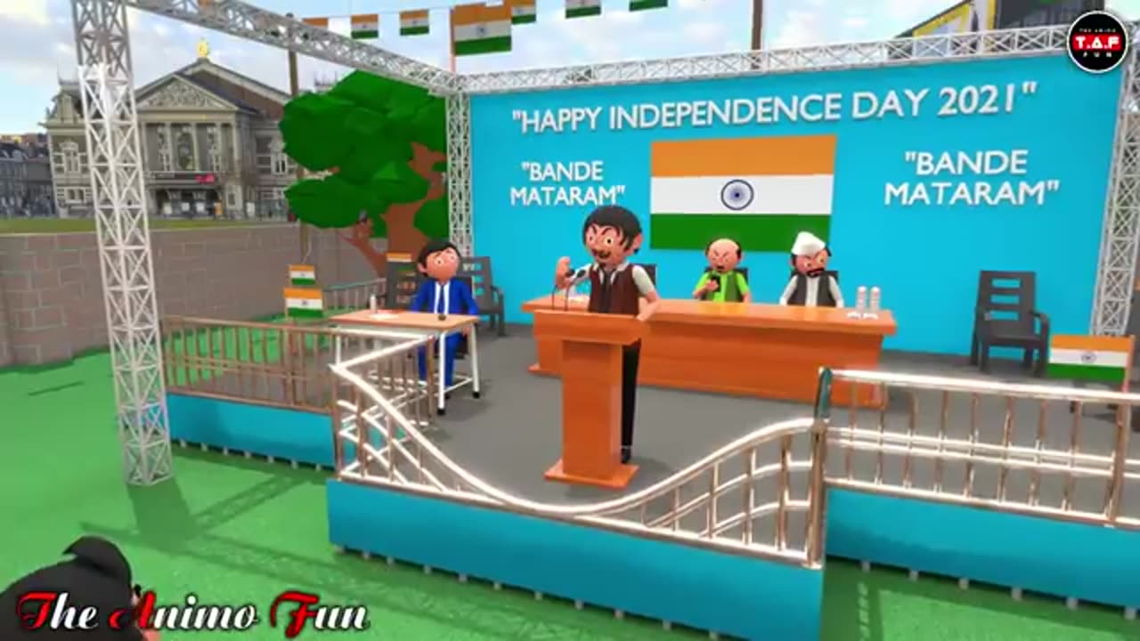 15TH AUGUST SPEECH | Funny Comedy Video | Desi Comedy | Cartoon | Cartoon Comedy