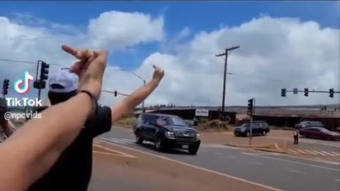 Maui residents “welcome” president Biden to the island