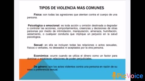 La violencia. Micro informativo.