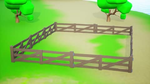 Farm Diorama - Farm Animals, Wild Animals | 3D Cartoons Sheep, Horse, Goat, Pigs, Bull Animals-3