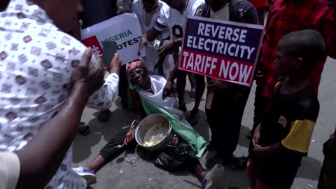 Nigeria's president calls for an end to violent protests