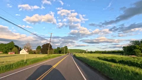 Driving from Lake Ariel Pennsylvania PA Wayne County to New York City NYC Queens Day Night ASMR
