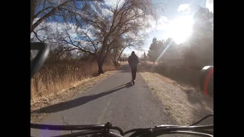 Electric scooter trail ride