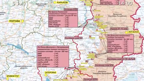 Russian Defence Ministry report on the progress of the special military operation (5 July 2023)