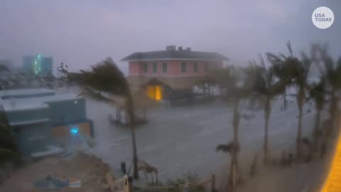 USA TODAY Margaritaville cam_ Storm surge at Fort Myers ahead Milton landfall
