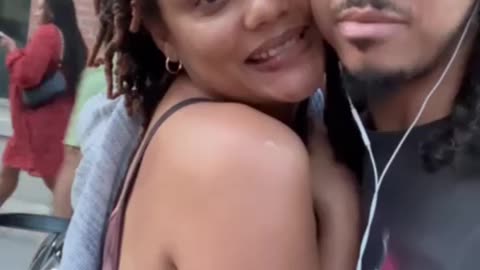 When you finally meet the girl you have been flattering with.