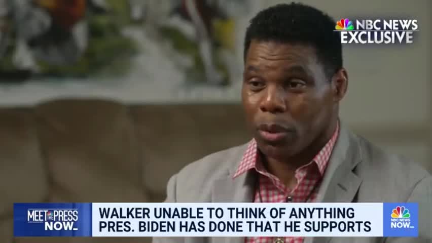 Herschel Walker's Response To Naming One Thing He Supports About Biden Is Hilarious