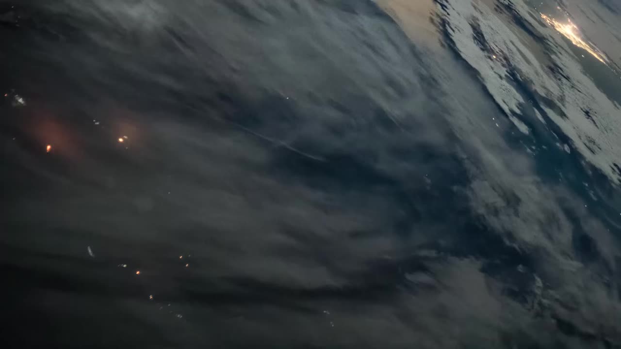 Rocket launch as seen from the space ship