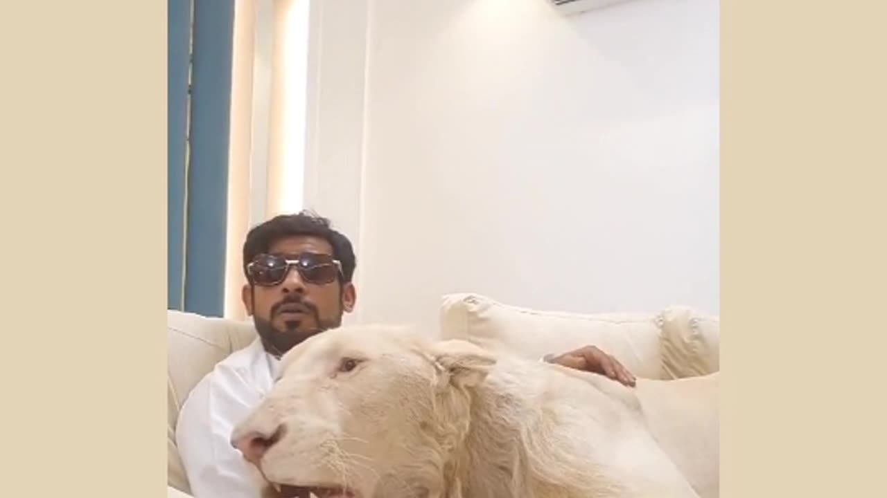 An Arab prince with his pet