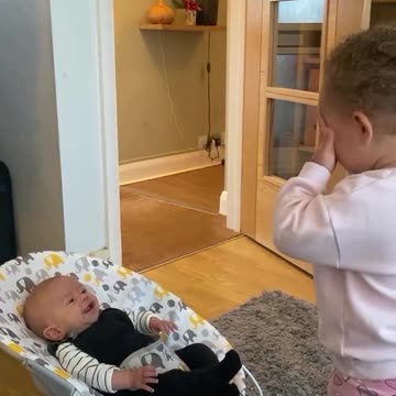 Watching your children fall in love with each other is simply beautiful 🩷👧🏽💙👶🏽