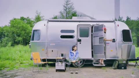 The trailer campers enjoy a comfortable life
