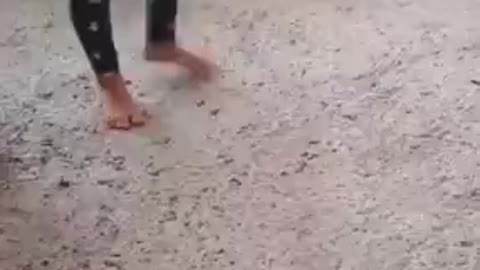 Spider on a kid