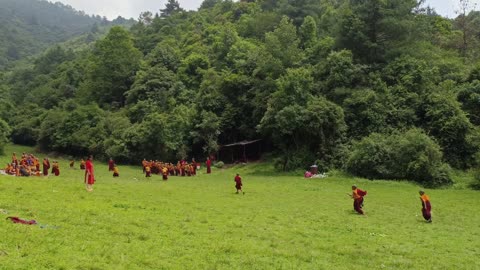Little monk running competition-bhundol chaur.
