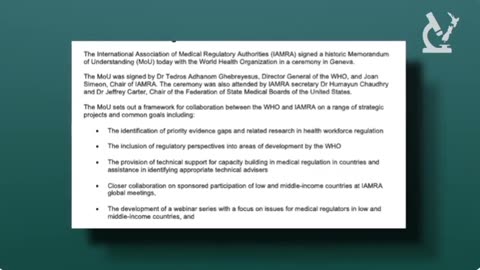 NZDSOS Question MoU Between WHO and International Medical Regulator