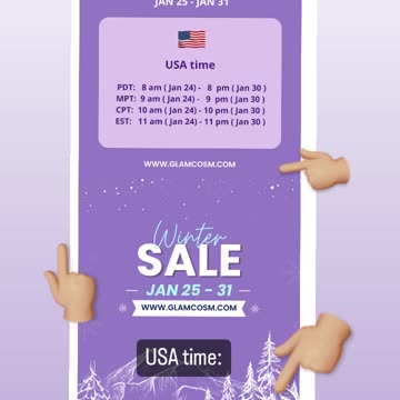 GlamCosm 6 Days 25% Winter Sale Use Code LAURIE10 to save 25%.