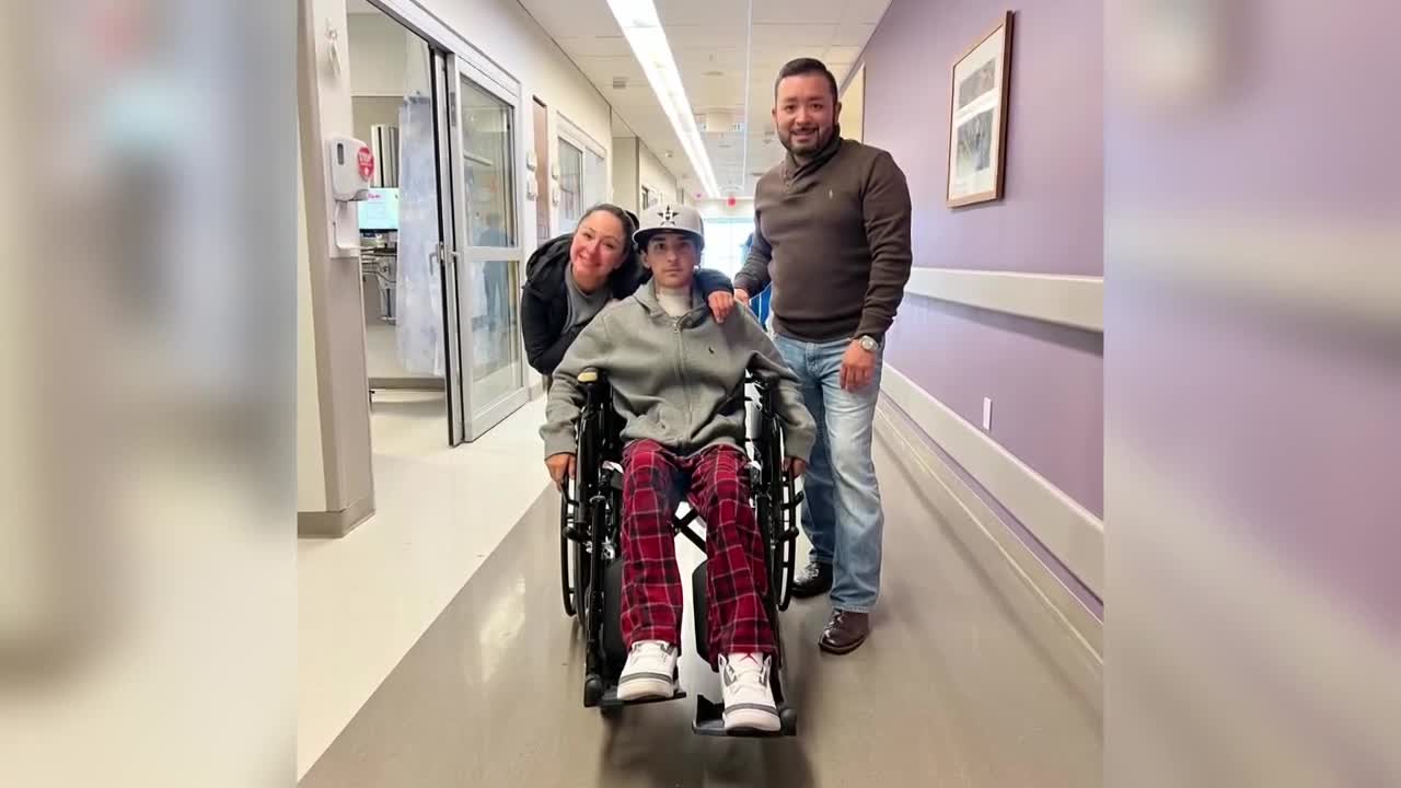 Teen shot by ex-San Antonio police officer returns home after nearly two-month hospital stay