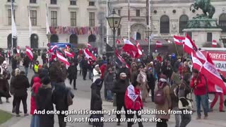 Anti war demonstrations in France, Germany, and Austria