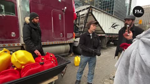 A freedom protestor says a policeman suggested they not transport as many jerrycans at once as some officers will "close their eyes"