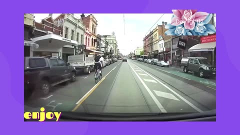 Crazy idiot cyclist, funny incidents, part 1