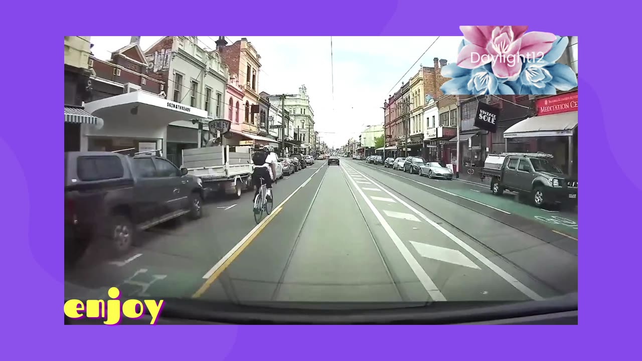 Crazy idiot cyclist, funny incidents, part 1