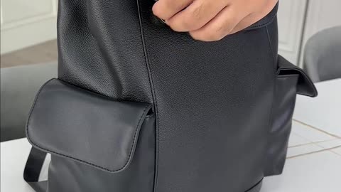 custom fashion leather backpack