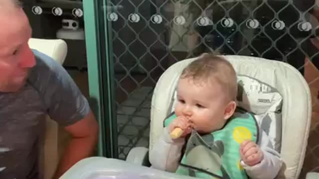 Baby Doesn't Want to Share Food